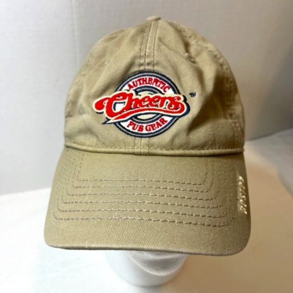 VTG CHEERS Pub Gear Authentic Boston Hat Baseball Cap Cotton Adjustable Beige - Picture 1 of 12